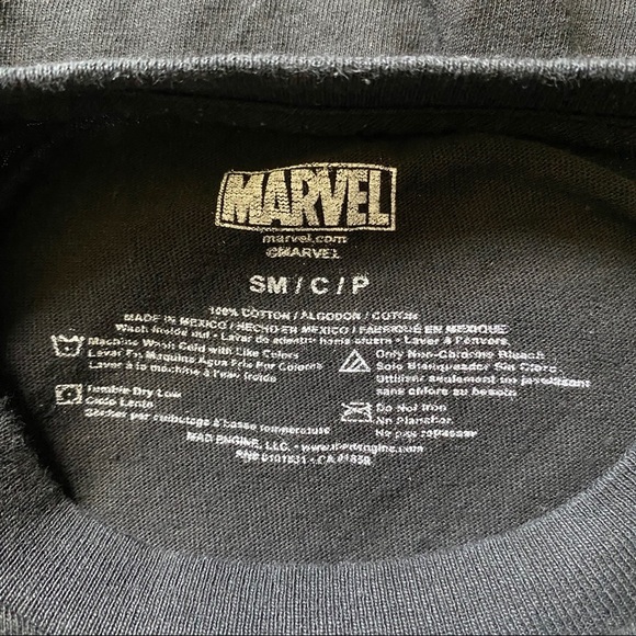 Marvel Deadpool Tacos Logo Short Sleeves Black Tee - Picture 4 of 5